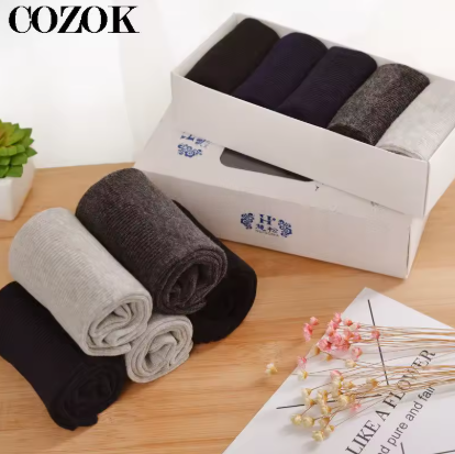 5 Pairs/Lot Diabetic Socks Men Prevent Varicose Veins Socks for Diabetes Hypertensive Patients Cotton Material Big Size46,47,48