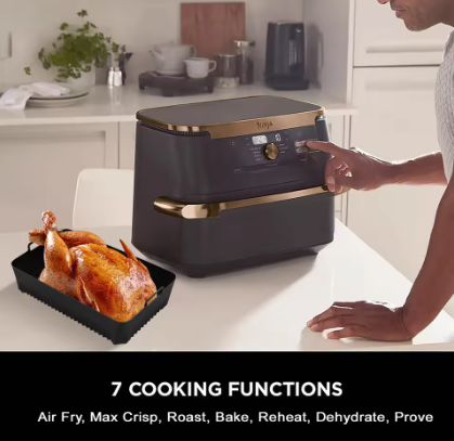 Hot Rectangle Air Fryer Silicone Liners for Ninja DZ071/AF500UK Air Fryer Basket Replacement Dishwasher Safe Air Fryer Liners