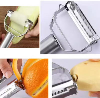 Kitchen Vegetable Peeler Stainless Steel Melon Planer Double-Head Peeler Household Multiple-Function Fruit And Vegetable Peeler