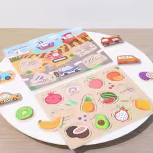 Wooden Puzzles for Kids Ages 2-8 Children Learn Educational Puzzle Toys for Boy Girl Montessori DIY Wood Toy Matching Board Game